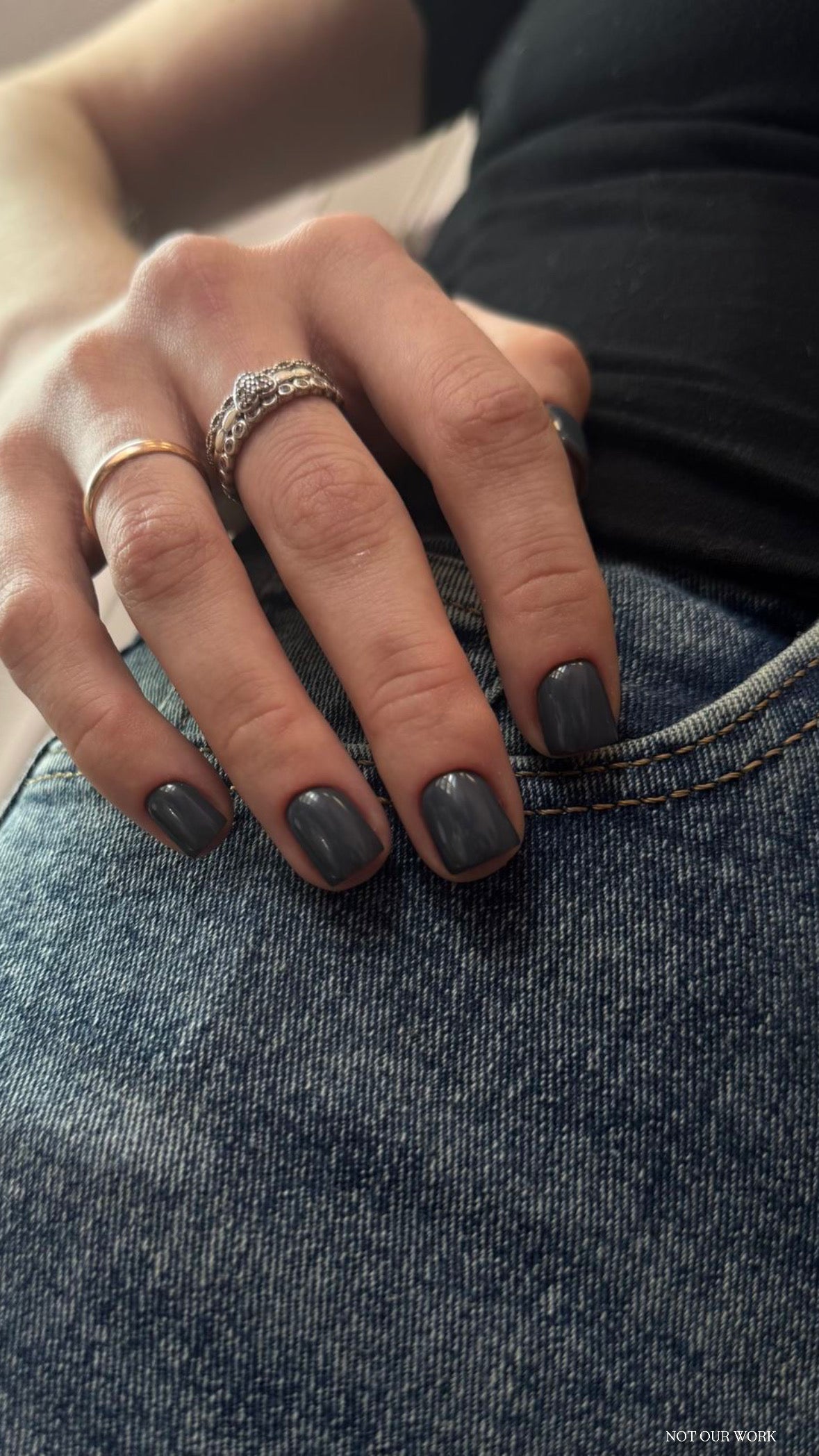 BIAB press ons / Grey Girl